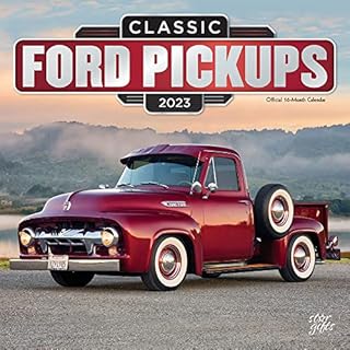 Classic Ford Pickups OFFICIAL | 2023 12 x 24 Inch Monthly Square Wall Calendar | Foil Stamped Cover and Stickers | StarGifts | Motor Truck