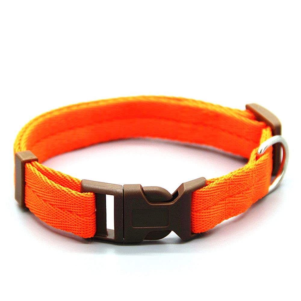 Adjustable Buckle Collar For Dogs, Puppies, Or Cats - Solid Color Nylon, Multiple Sizes (S-XL)