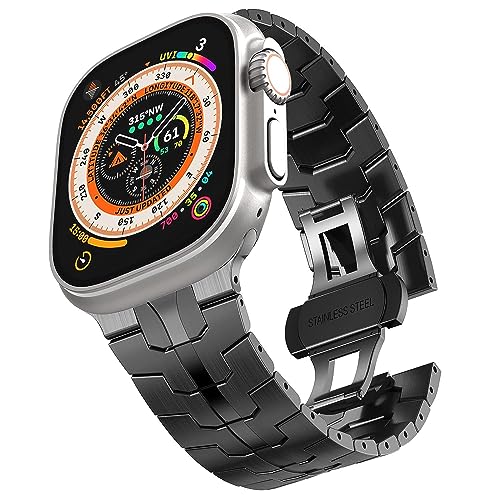CHANCHY Stainless Steel Strap for Apple Watch Strap 49mm 46mm 45mm 44mm 42mm(Series 3)