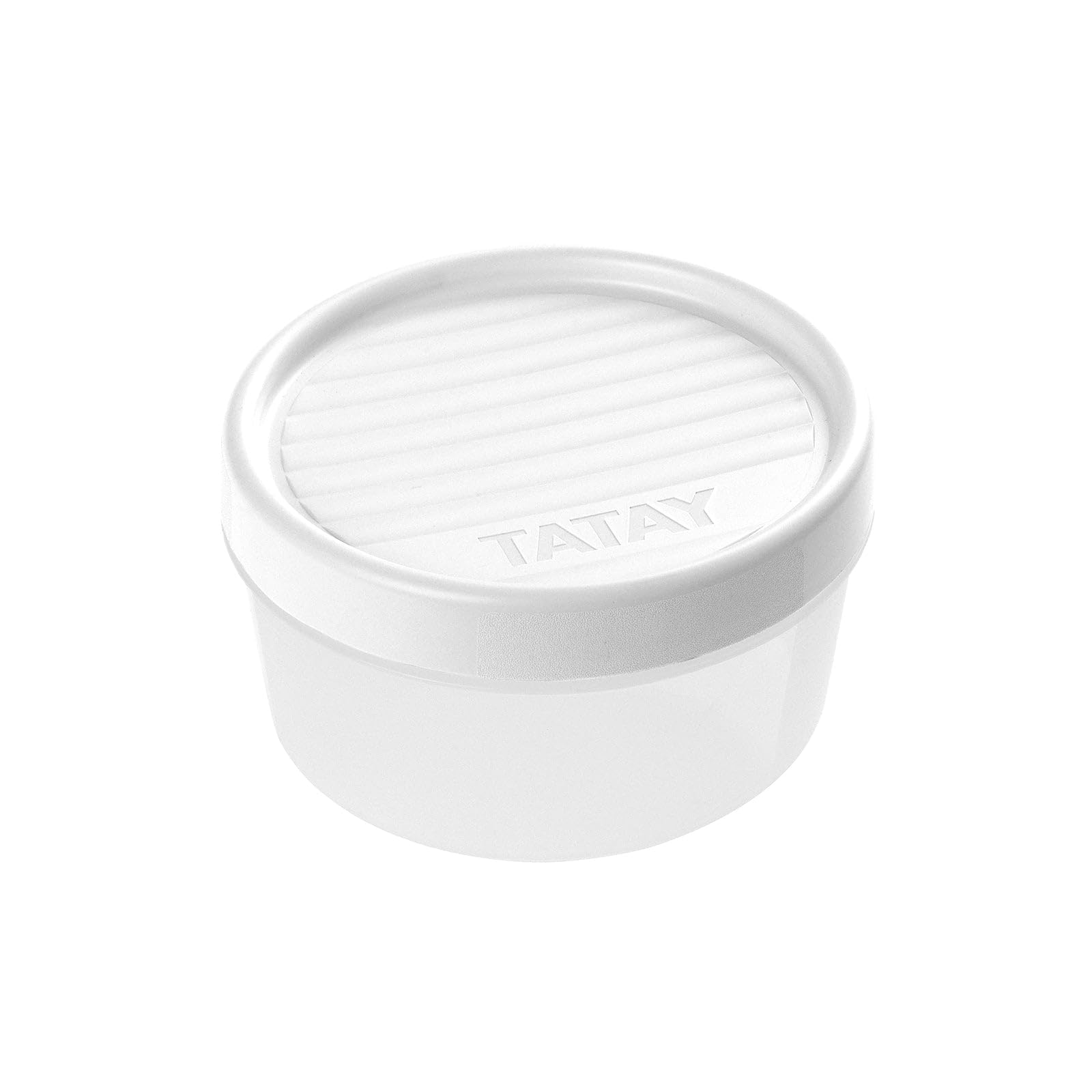 TATAY Food Container 0.5L Twist | Screw-Top Lid | Plastic Food Containers with Lids | Microwave, Dishwasher, Fridge & Freezer Safe | BPA-Free Plastic | 12x12x6.6 cm, White
