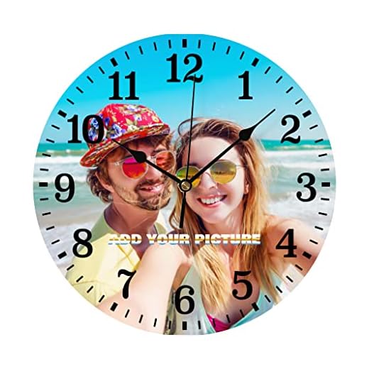 Personalized Clocks with Picture,Custom Clocks for Walls,That Customized Round Silent Clock for Living Room.(Size10 12 13.5 16 in)