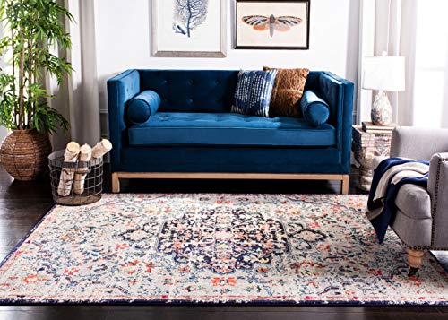 SAFAVIEH Boho Rug for Living Room Dining Room, Bedroom - Madison Collection, Short Pile, in Beige and Black, 91 X 152 cm - Image 4