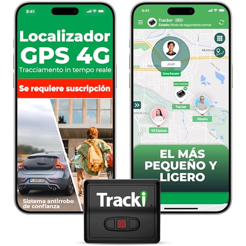 Localizador GPS para Coche 4G – Requiere Suscripción - Mini Tracker con SIM - Ilimitada Distancia Seguimiento en Vivo - Camiones Moto Tractor Niños Bicicleta Mayores Collar Perros Llaves UE Tracki
