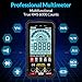 WGGE Digital Multimeter Voltmeter Smart Electrical Tester Measures Voltage Current Resistance Continuity Duty-Cycle Capacitance Temperature Frequency Auto Ranging 6000 Counts TRMS