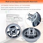 4581DD3003B Lave-vaisselle Roues à rack inférieur 4581DD3003C pour LG Lave-vaisselle Lower Dishrack Roller Pièces de rechange 4581DD9002B, PS3523051, PS12075858 (4Pcs)