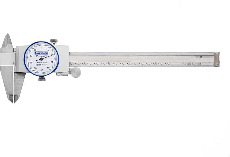 52-008-706-0, Premium Dial Caliper With 0-6" Measuring Range (White)