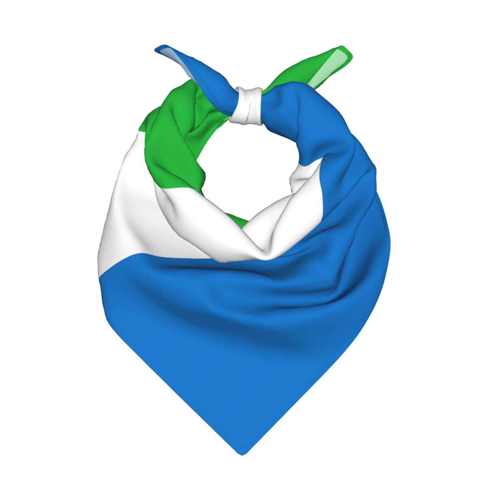 Lplsnws Unisex Black Sierra Leone Flag Bandana For Women Or Men, Polyester, Casual, 55X55 Cm