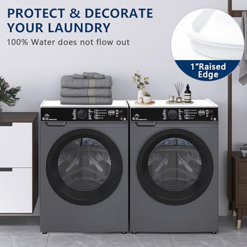 27“ x 27" Silicone Washer and Dryer Covers for the Top, dryer Top Protector Mat, Washer and Dryer Top Protector, Mat for Top of Washer and Dryer for Laundry Kitchen Home (1PC White) by GHWMYD - Image 6