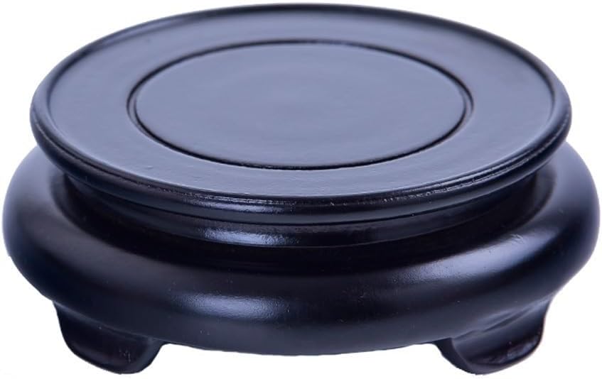 BABETT Bonsai Pedestal Vase Pedestal Stands Wooden Round Vase Base Solid Wood Fish Tank Display Stand Bonsai Plant Buddha Statue Stone Ornament Teapot Base Planter Stand Plant Holder (Size : C)