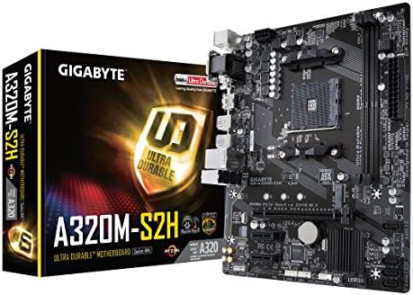 GIGABYTE GA-A320M-S2H (AMD Ryzen AM4/MicroATX/2xDDR4/HDMI/Realtek ALC887/3xPCIe/USB3.1 Gen 1/LAN/Motherboard)