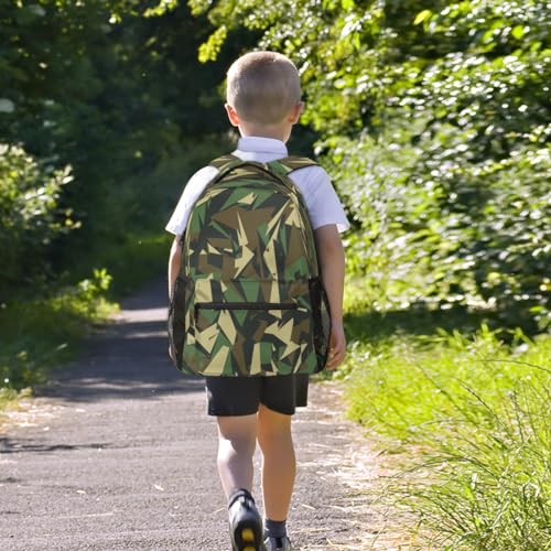 Sac à dos camouflage géométrique grand format pour ordi et rando