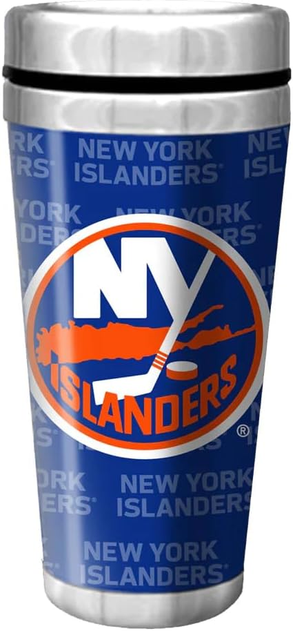 New York Islanders Travel Mug - 16 oz Full Wrap Wallpaper