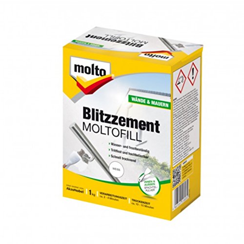 Preisvergleich Produktbild 2 x 1kg Molto Blitzzement Moltofill außen innen grau