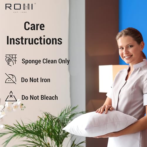 Rohi Set of 2 Hypoallergic Cushion Inner Pads (Pack of 2) 20" x 20" (50cm x 50cm) Cushion Insert Decorative Square Pillow Stuffer for Sofa Couch Cushions - Image 6