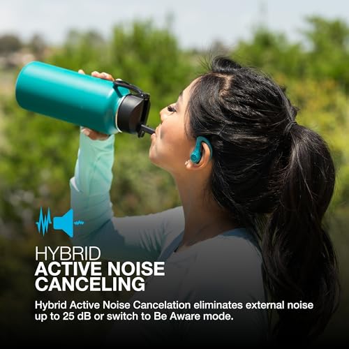 Image of JLab, JBuds Sport ANC 4, True Wireless Earbuds, Active Noise Cancelling, Bluetooth, Multipoint Connect, Teal