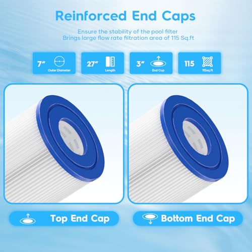 Image of Jandy CL460 Pool Filter Cartridge Replacement for CV460,PJAN115,C-7468,FC-6410,FC-0810,115sq.ft,4Packs-Upgraded Material