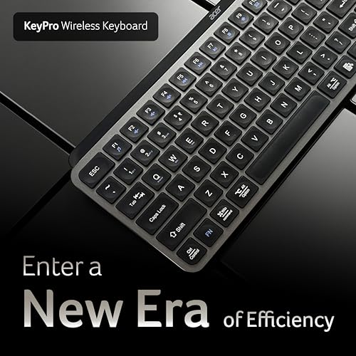 Image of Acer KeyPro X105 Wireless Keyboard I Dual Mode 2.4GHz USB + BT 5.0 I 105 Keys Full Size Keyboard I Rechargeable 400mAh Battery I USB-C Charging I 64H Use I Windows Mac Android Compatible I Space Grey