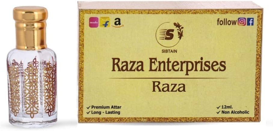 Sibtain Premium Attar Halal itar Perfume Original Roll On Upto 24 hours Long Lasting Itar for Men & Women (Attar_raza)