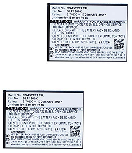 Synergy Digital Wireless Router Batteries, Compatible with Franklin Wireless R722 Wireless Router, (Li-Ion, 3.7V, 1700 mAh), Combo-Pack Includes: 2 x SDWR-L1543 Batteries