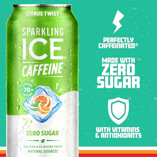 image for Sparkling Ice Caffeine Citrus Twist Sparkling Water with Caffeine, Zer