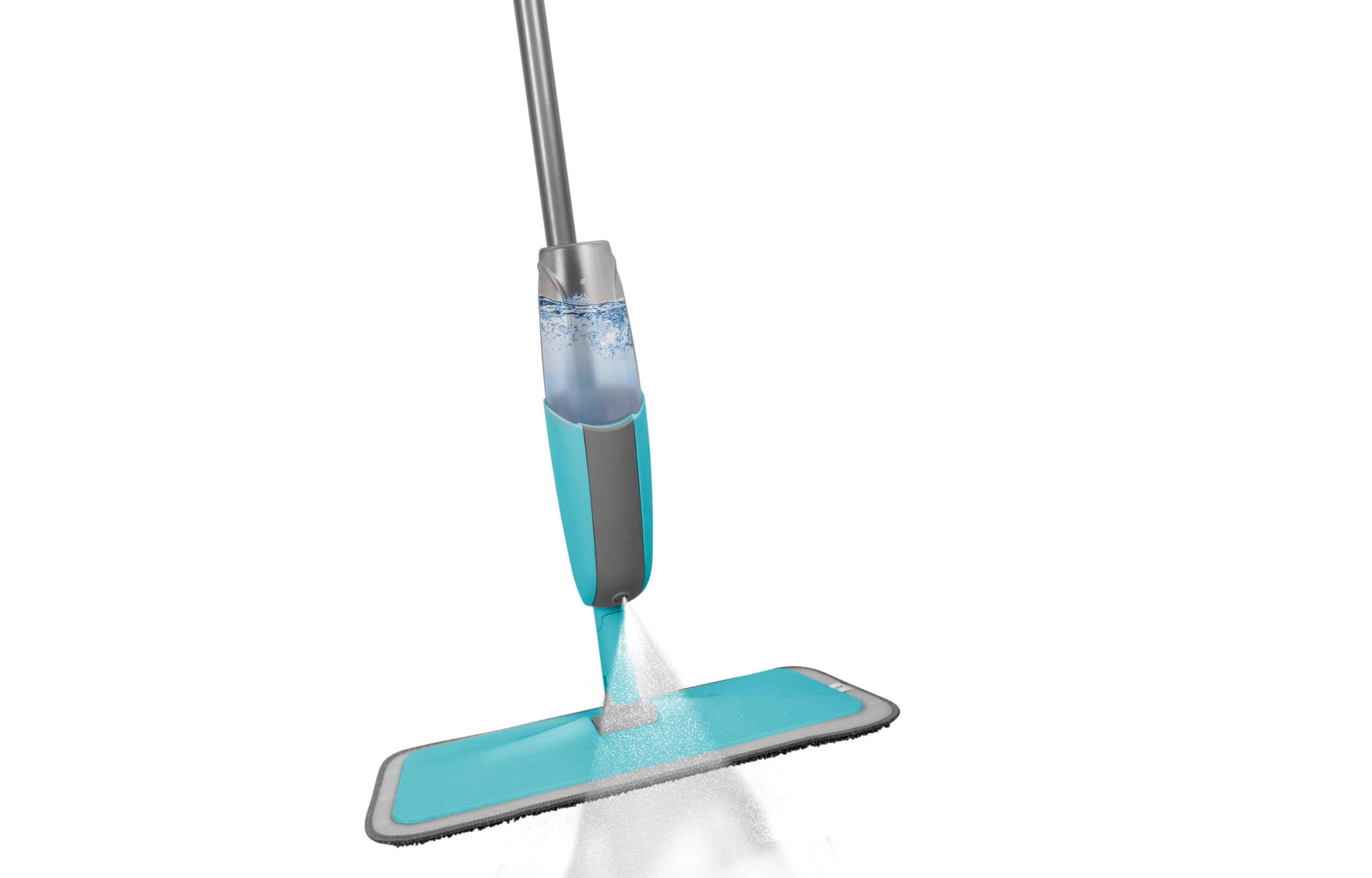alpina Pulitore Spray - Pulitore con Funzione Spray - Serbatoio d'Acqua da 300 ml - Include Panno in Microfibra - 120 x 36 x 9,5 cm - Grigio/Blu