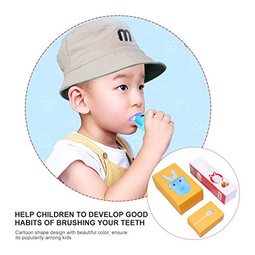 STOBOK 1 Conjunto de Escova de Dente Infantil ElÃ©trica Em Forma de U Escova de Dente de Desenho Ani