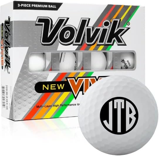 Volvik 2022 Vivid Matte White Monogram Golf Balls