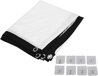 Tela de projetor de 60 a 100 polegadas, tela de projeção portátil antivinco HD 16:9 dobrável suporta 2D/3D/1080p/HD/4K, tela de vídeo para filmes de projetor para home theater, ambientes internos e internos (100)