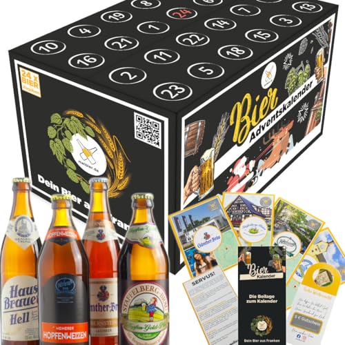 meibier Bier Adventskalender aus Bayern | Franken 24x0,5l, Bierkalender, das Biergeschenk 2025