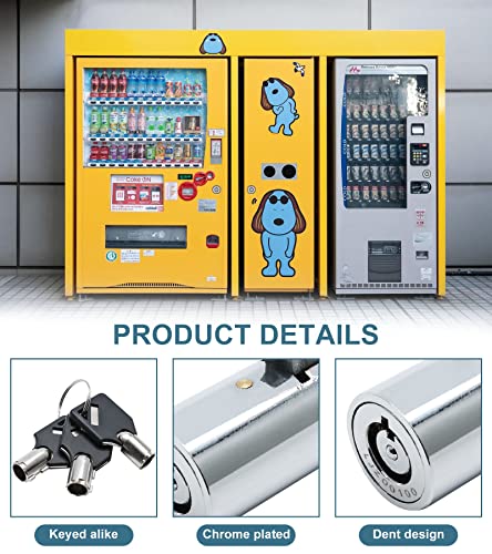 Kemcatui 2Pcs Vending Machine Lock, Soda Machine Locks With Keyed Alike, Candy Vending Machine Lock Snack Machine Lock Tubular Keyway #TOP3