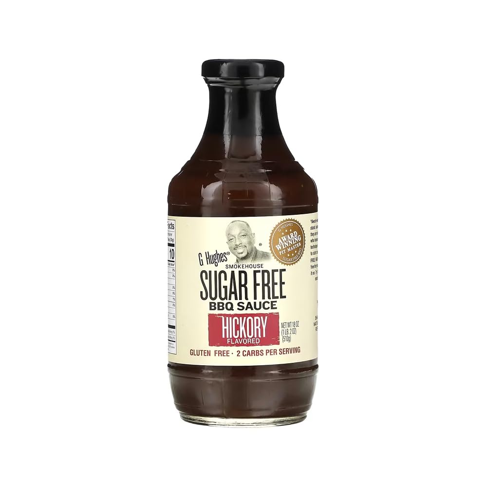 G Hughes Smokehouse Sugar Free BBQ Sauce, Hickory, 18 Ounce