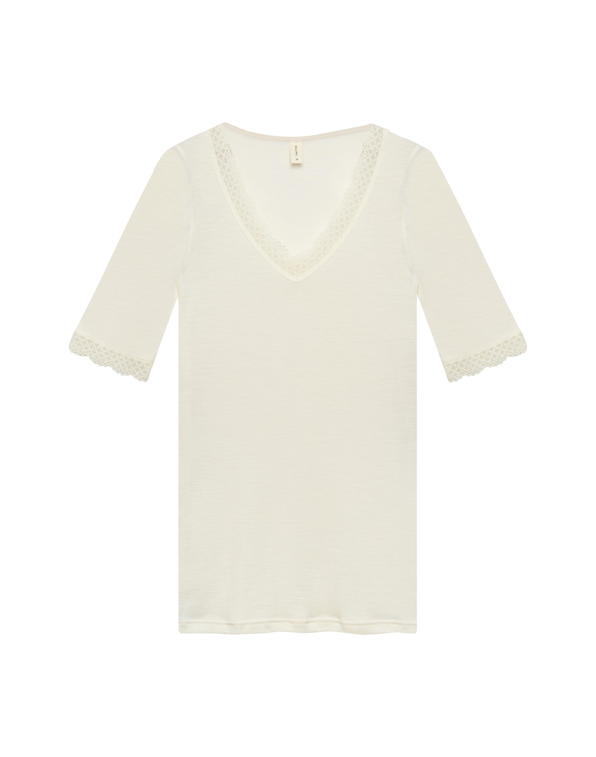 Dilling Women's Natural Merino Wool And Silk T-Shirt, 14