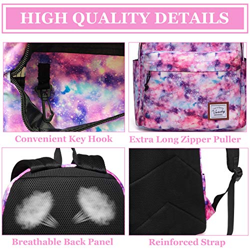 Mochila Escolar para Menina, VASCHY Mochila para Crianças/Adolescentes/Ensino Médio/Faculdade/Trabal