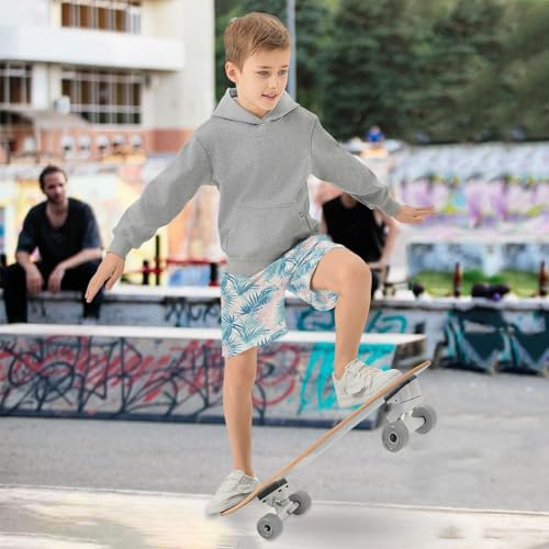 JUNZAN Turquoise Tropical Boys Shorts with Pockets Light Weight Gym Short Pants Kids Kids Basketball Shorts Teen4