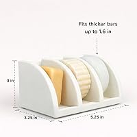 Vista 8 de Soporte para Barra de Champú Sólido – Jabonera Multi-Barra con Drenaje – Organizador de Baño para Barra de Jabón, Barra de Champú y Barra de Blanco