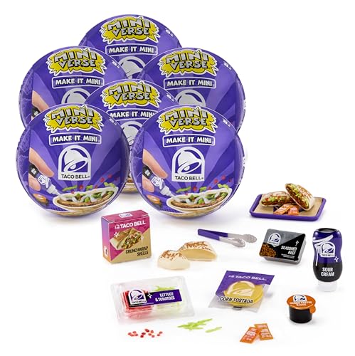MGAs Miniverse Make It Mini Taco Bell Series 1 (6 Pack) Mini Collectibles - Blind Pack DIY Resin Replica Food Not Edible Collectors 8+