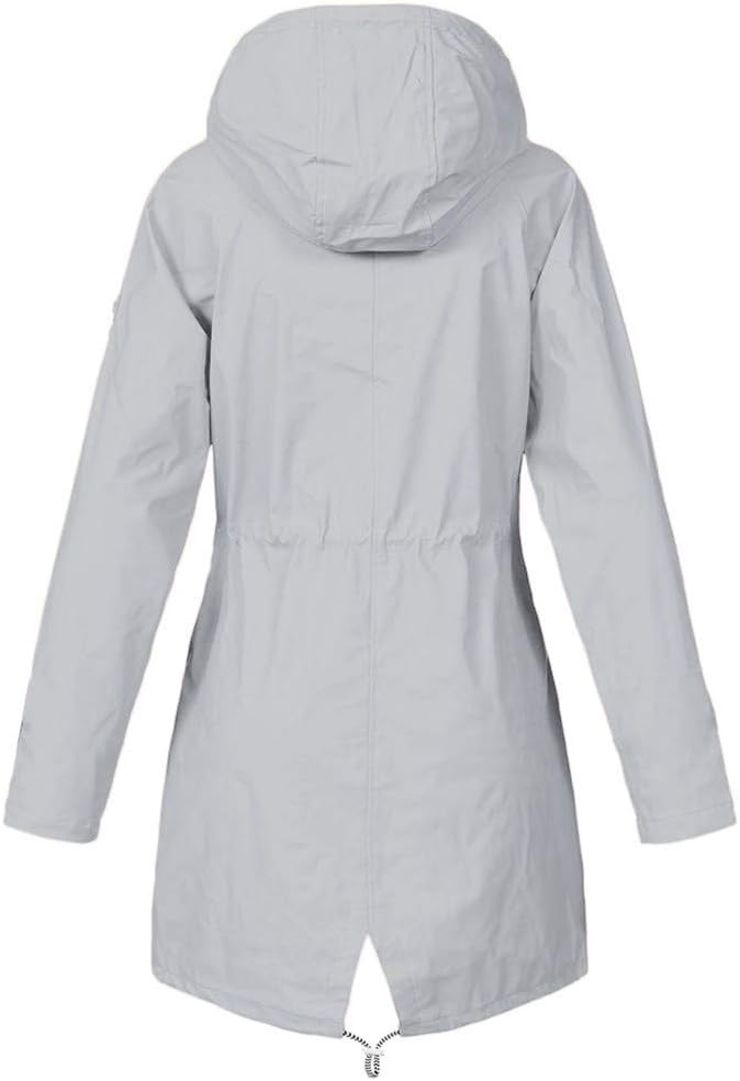 Womens Casual Flannel Wool Blend Lapel Button Down Plus Jacket Rain Hooded Size Women Outdoor Fall Flannel Jacket
