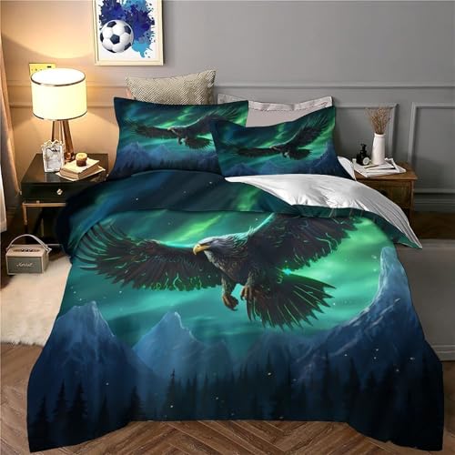 Parure de lit aigle plane en microfibre 140x200cm pour lit simple