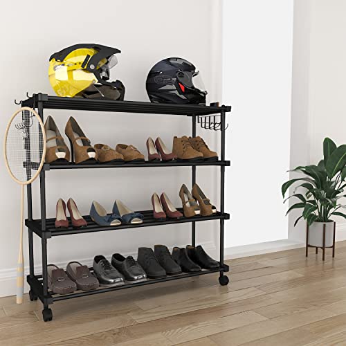 Image of TNT THE NEXT TREND Sturdy Premium Multipurpose Steel Shoe/Chappal/Book/Clothes Rack/Stand/for Home (4 Shelves)