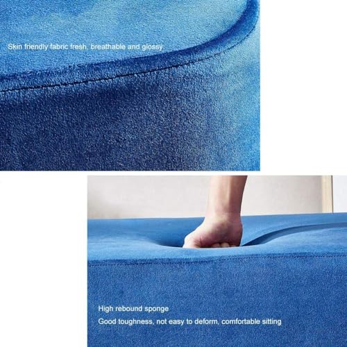 Pouf carré en velours compact pour petit espace de salon