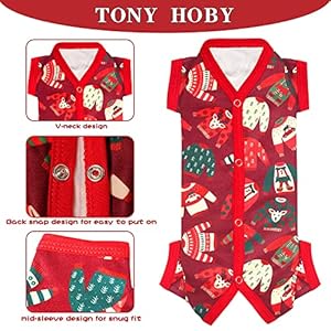Tony Hoby Dog Pajamas Dog Shirts to Keep Warm in Cold Weather Dog Jumpsuit Pajamas for Small Medium Dog red Boy L  Cucciolini Doodles Tony hoby dog pajamas dog shirts to keep warm in cold weather dog jumpsuit pajamas for small medium dog red boy l   cucciolini doodles