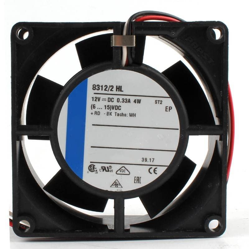 ファン　トン　 8312/2HL DC12V 0.33A 4W 8032 8cm 3線インバーター冷却ファン。 製品