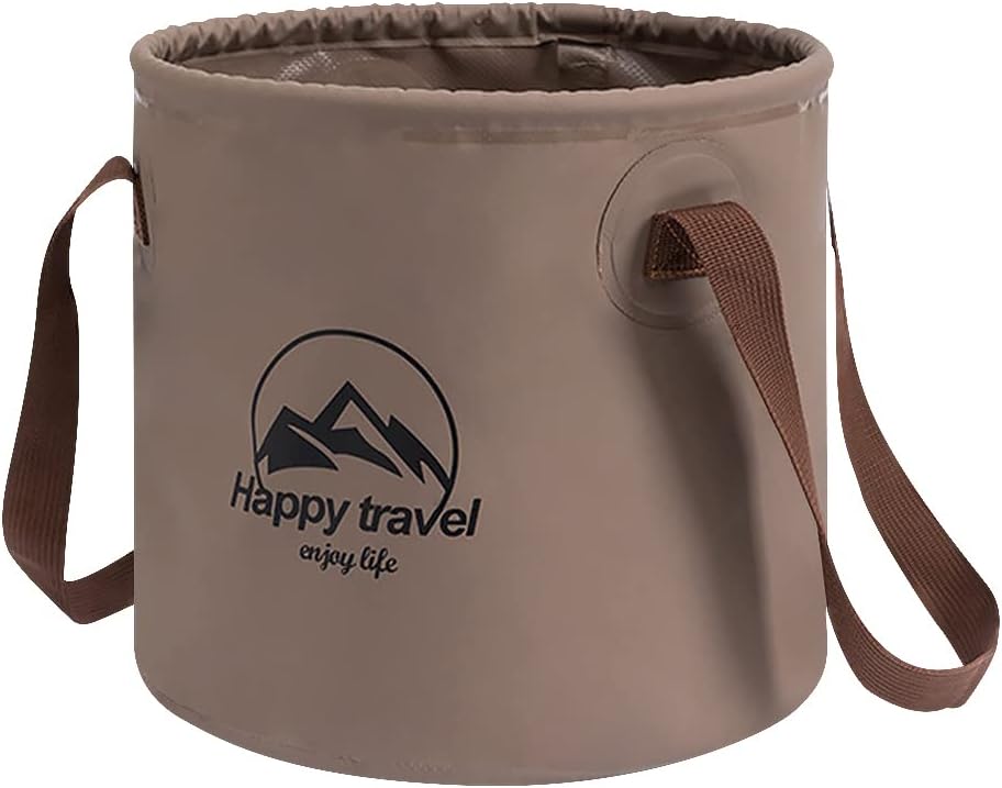 Collapsible Bucket 5-Gallon – Heavy-Duty PVC Folding Water Container with Handle – Portable Camping, Fishing, Gardening, Picnic & Farm Use