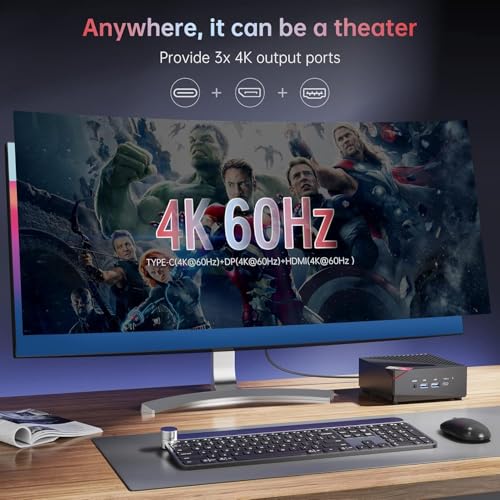 Image of KAMRUI Mini PC, AM06PRO Win-11Pro AMD Ryzen 5 5500U(6C /12T, up to 4.0 GHz), Mini Computer 16GB DDR4 512GB M.2 2280 SSD, Small Pc Support 2.5 Inch HDD Dual Ethernet HDMI /Type-C /Wifi5 /BT4.2