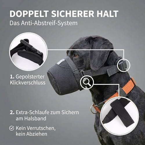 Nature Pet Giftköderschutz Hund/Leckschutz bei Wunden und OP/anstatt Plastik Kragen oder Halskrause/Schutznetz Lange Ausführung (L)