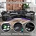 SIENWIEY Power Recliner Sectional Sofa Set with Coffee Table, Leather Reclining Sectional Couch with LED Lights,50