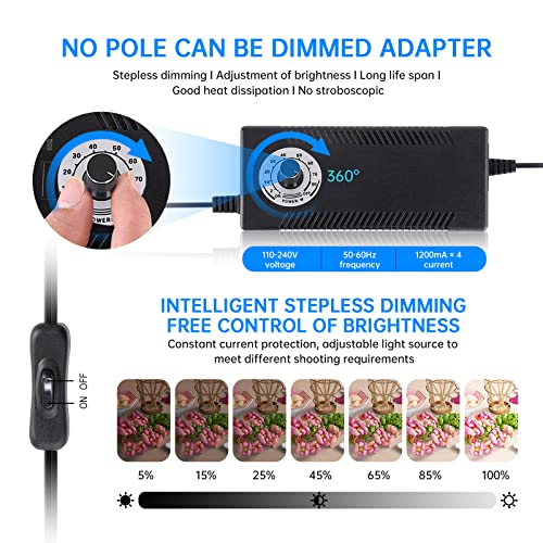 Professional Photography Studio LED Dimmable Large Shooting Tent 47x39x78 ZKEEZM Large Lightbox Photo Video Continuous Lighting Cube Shooting Tent Kit Soft Box with 3Colours Backdrops and Carrying Bag