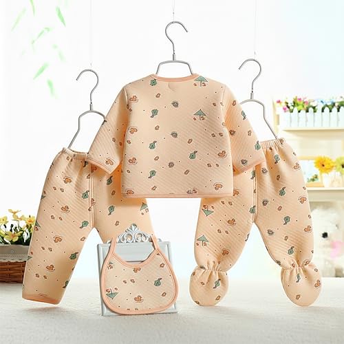 Image of Presents New Born Baby Winter Wear Printed Baby Clothes 5Pcs Sets 100% Cotton Boys Girls Unisex Baby Cotton /Winter or Flannel Suit Infant Clothes