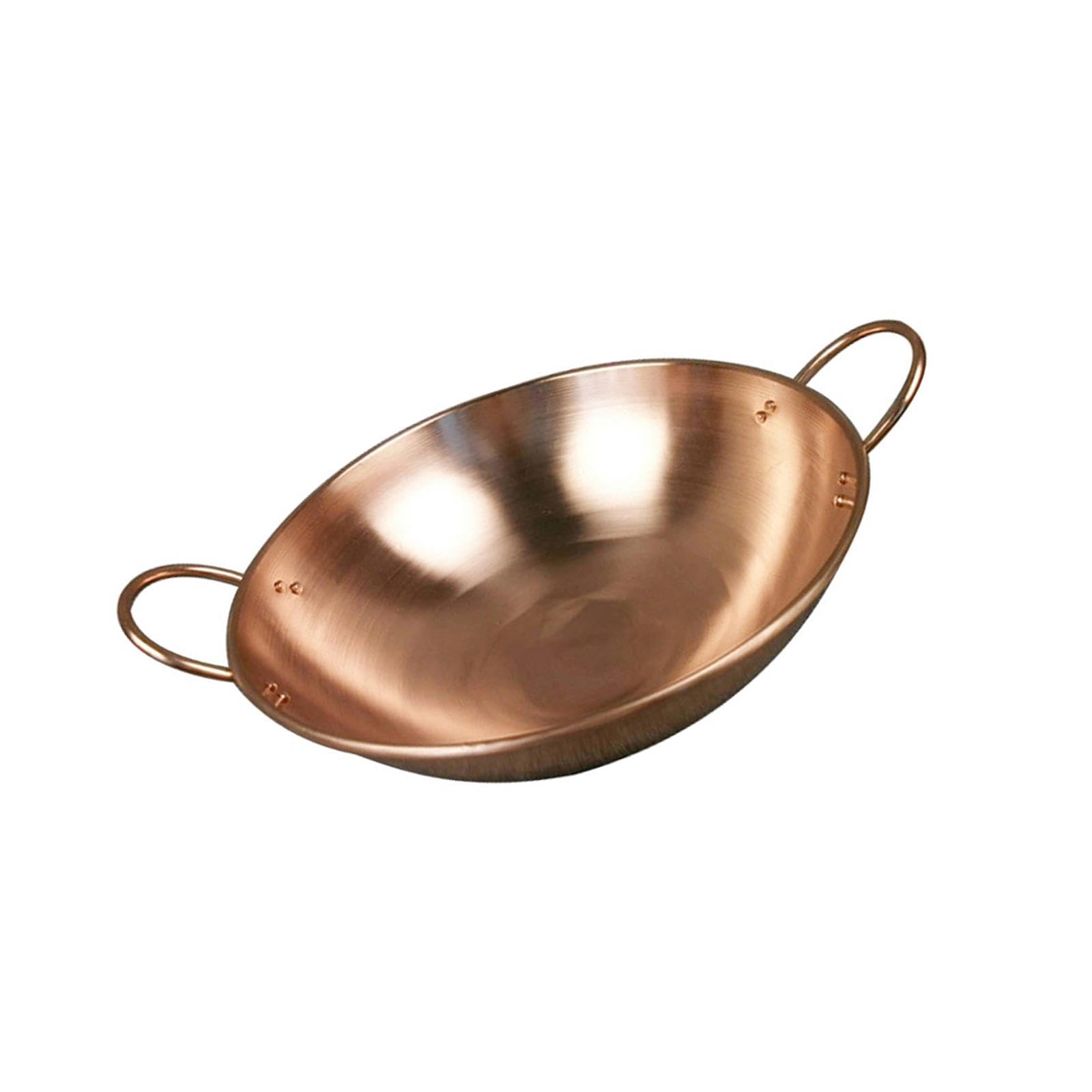 Topf aus reinem Kupfer ohne Deckel, schöne Form, Bratpfanne, Schmorpfanne, Kupfer-Kochgeschirr, 28 cm