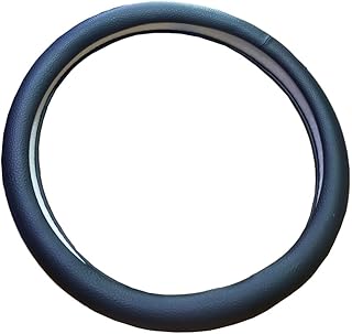 38 cm Steering Wheel Leather Case Black Leather